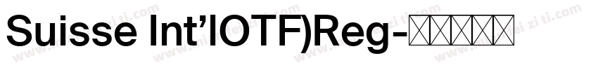 Suisse Int’lOTF)Reg字体转换